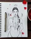 Red Rose Original Drawing