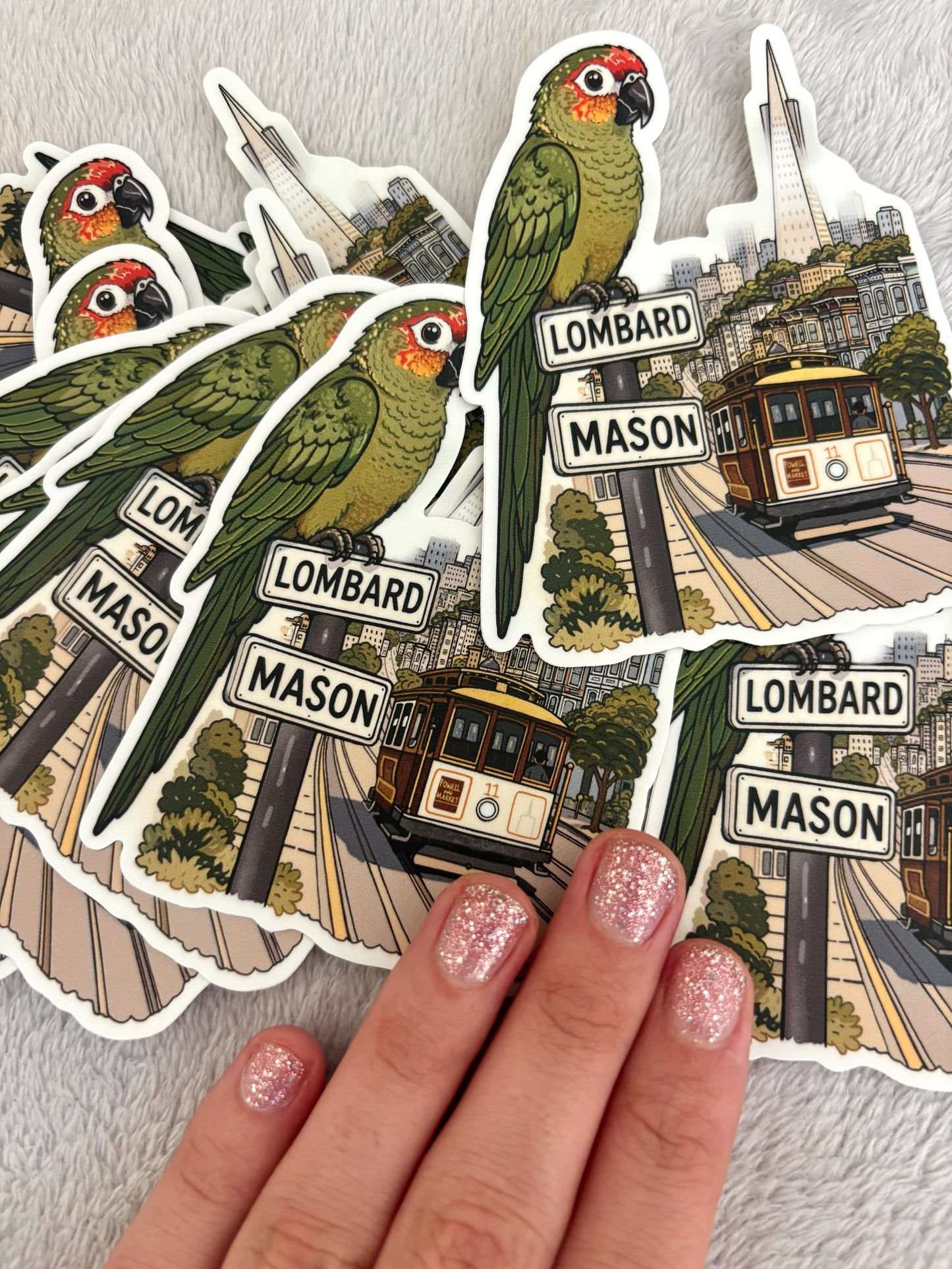 Lombard Parrot Sticker