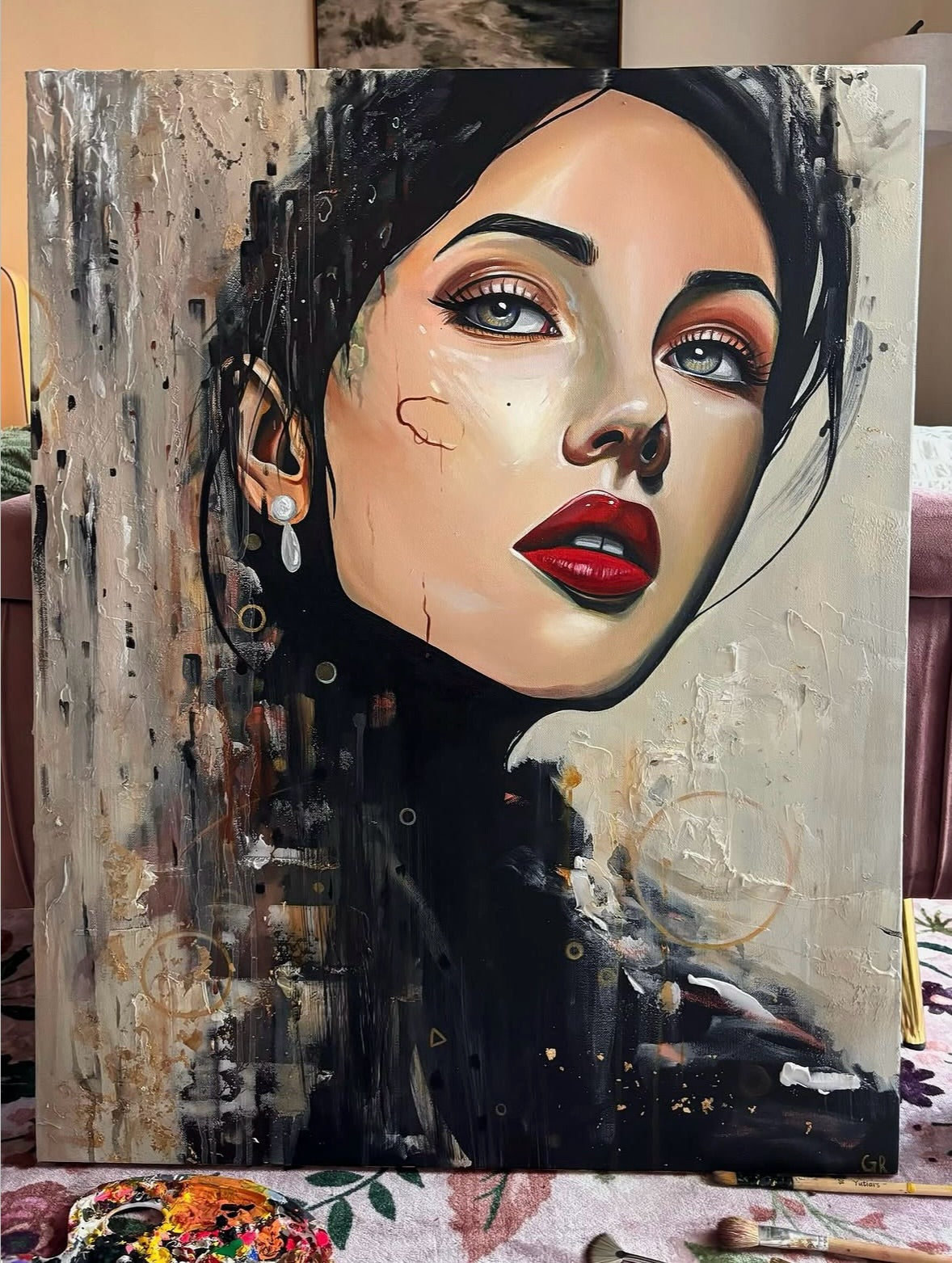 Veil Of Gold Original Painting