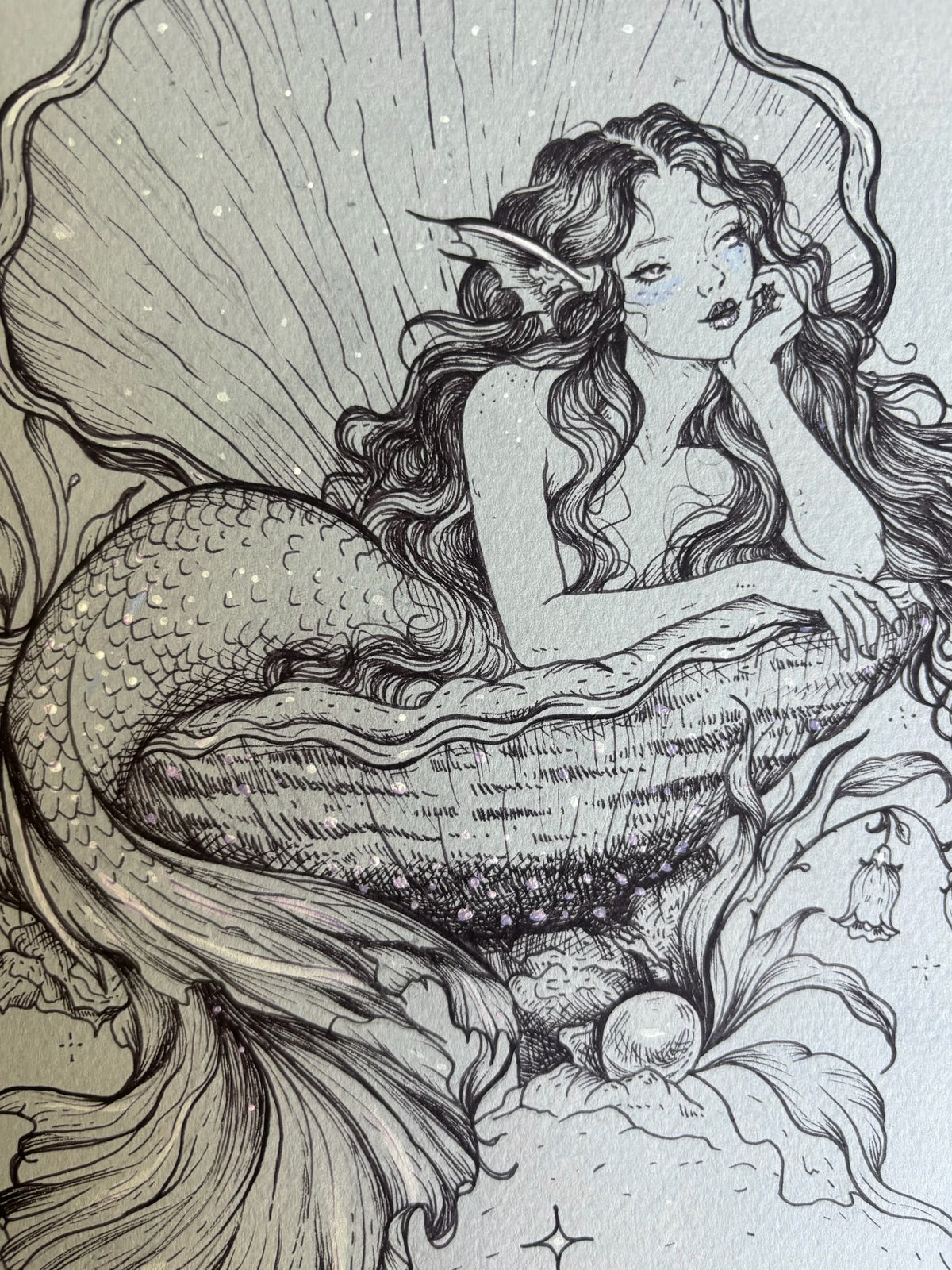 Her Soul Belongs to the Sea Original Drawing