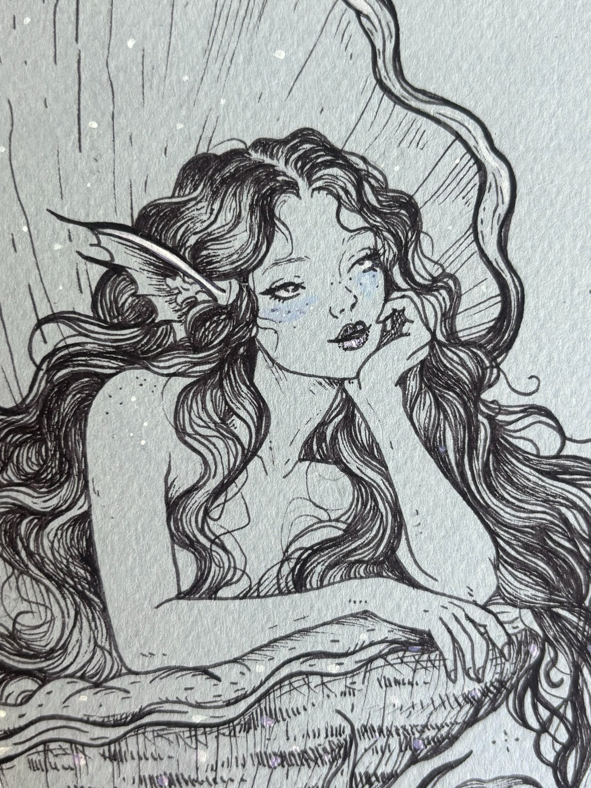 Her Soul Belongs to the Sea Original Drawing